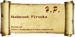 Hudacsek Piroska névjegykártya