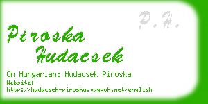 piroska hudacsek business card